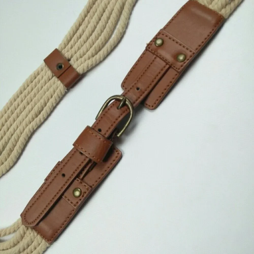 Vintage Rope and vegan leather belt Sz. S/M
